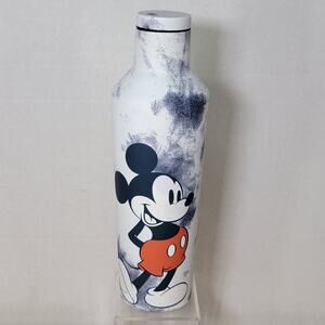 Disney X Corkcicle Marble White Mickey Mouse 16oz. Canteen w/ Screw On Lid - NWT
